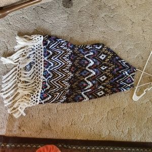 High neck boho dress